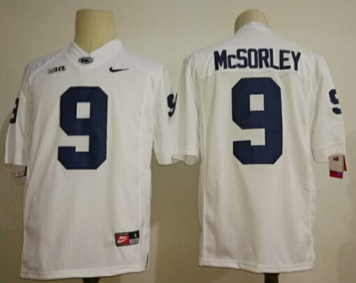 Nittany Lions Blue #9 Trace McSorley Penn State Jersey Football White