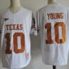 Texas Longhorns #10 Vince Young College Football Jersey White
