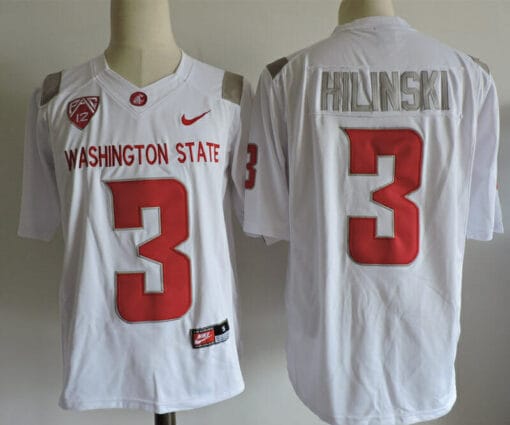 Washington State #3 Hilinski College Football Jersey White