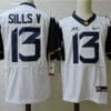West Virginia Mountaineers 13 David Sills V Football Jersey White