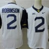 West Virginia Mountaineers 2 Robinson College Football Jersey White