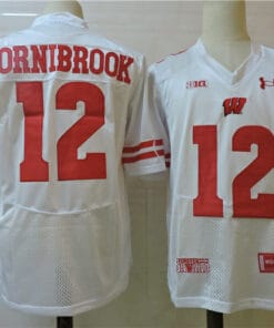 Wisconsin Badgers #12 Hornibrook College Football Jersey White