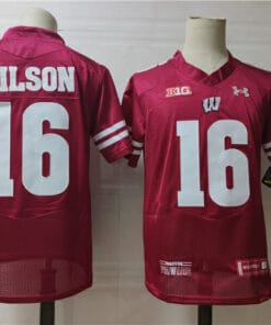 Wisconsin Badgers #16 Wilson College Football Jersey Red