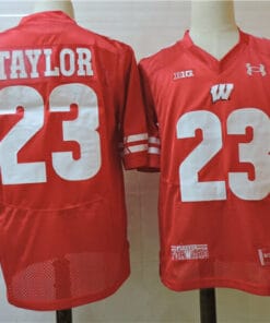 Wisconsin Badgers #23 Jonathan Taylor College Jersey Football Red