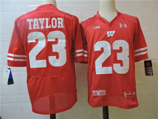 Wisconsin Badgers #23 Jonathan Taylor College Jersey Football Red