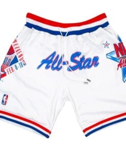 1991 ALL-STAR Shorts White Shorts All Stitched