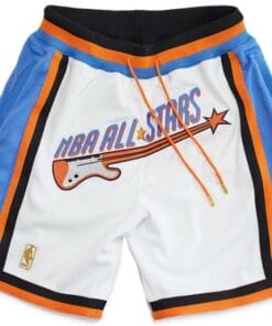 1997 All-Stars Shorts White Shorts All Stitched