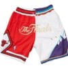 1997 NBA Finals Bulls Jazz Shorts Red White Shorts 1