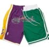 2008 NBA Finals Lakers Celtics Purple Green Shorts