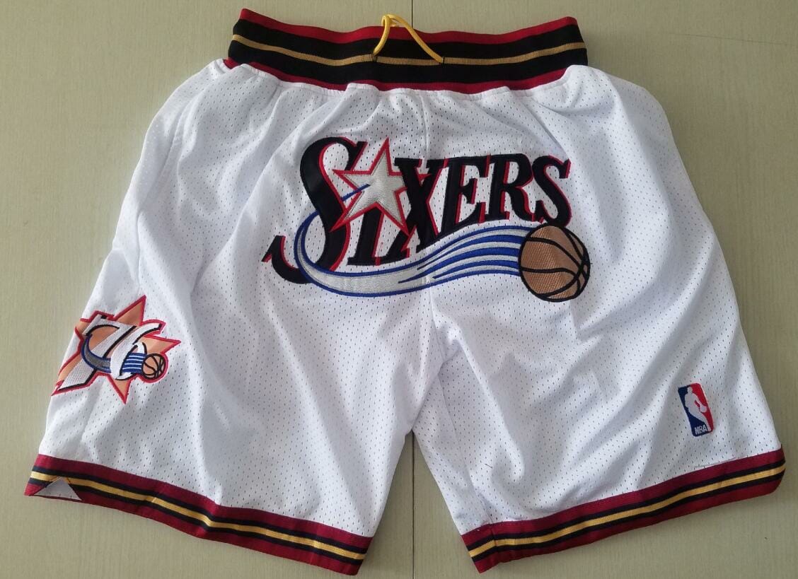 76ers Shorts All Stitched
