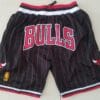 Chicago Bulls Black Strip Shorts