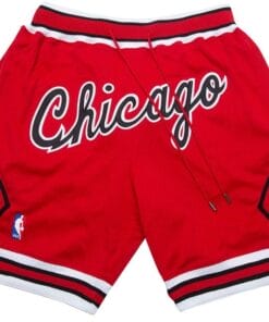 Chicago Bulls Shorts Red Shorts All Stitched