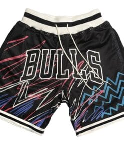 Chicago Bulls Sublimated Shorts Black Shorts All Stitched