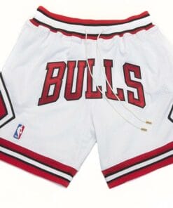 Chicago Bulls White Shorts All Stitched