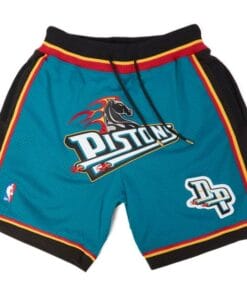 Detroit Pistons Shorts Teal Shorts All Stitched
