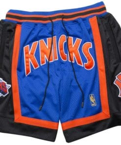 Knicks Shorts Blue All Stitched