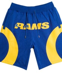 LA Rams Blue Shorts All Stitched