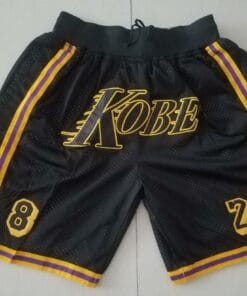 Lakers Kobe Black Mamba Shorts All Stitched