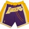 Lakers Shorts Purple Shorts