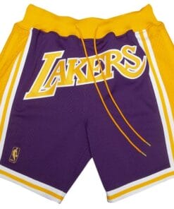 Lakers Shorts Purple Shorts All Stitched