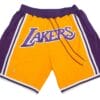Lakers Shorts Yellow