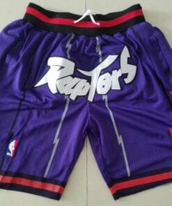 Men's Toronto Raptors Purple Shorts All Stitched