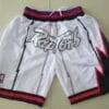 Men's Toronto Raptors White Shorts All Stitched