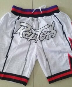 Men's Toronto Raptors White Shorts All Stitched