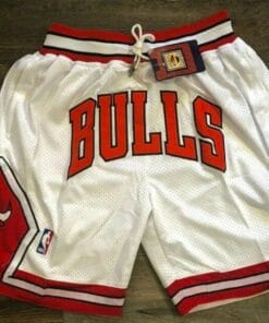 Men's White Red Bulls Shorts All Stitched