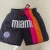Miami Heat Shorts Rainbow Edition All Stitched