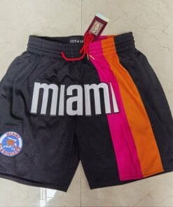 Miami Heat Shorts Rainbow Edition All Stitched