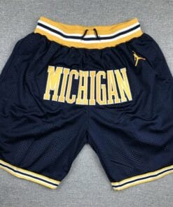 Michigan Shorts Men Logos Stitched