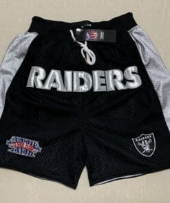 Oakland Raiders Black shorts All Stitched