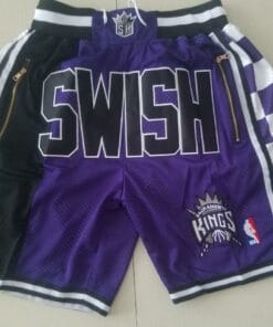 Sacramento Kings Shorts Purple SWISH All Stitched