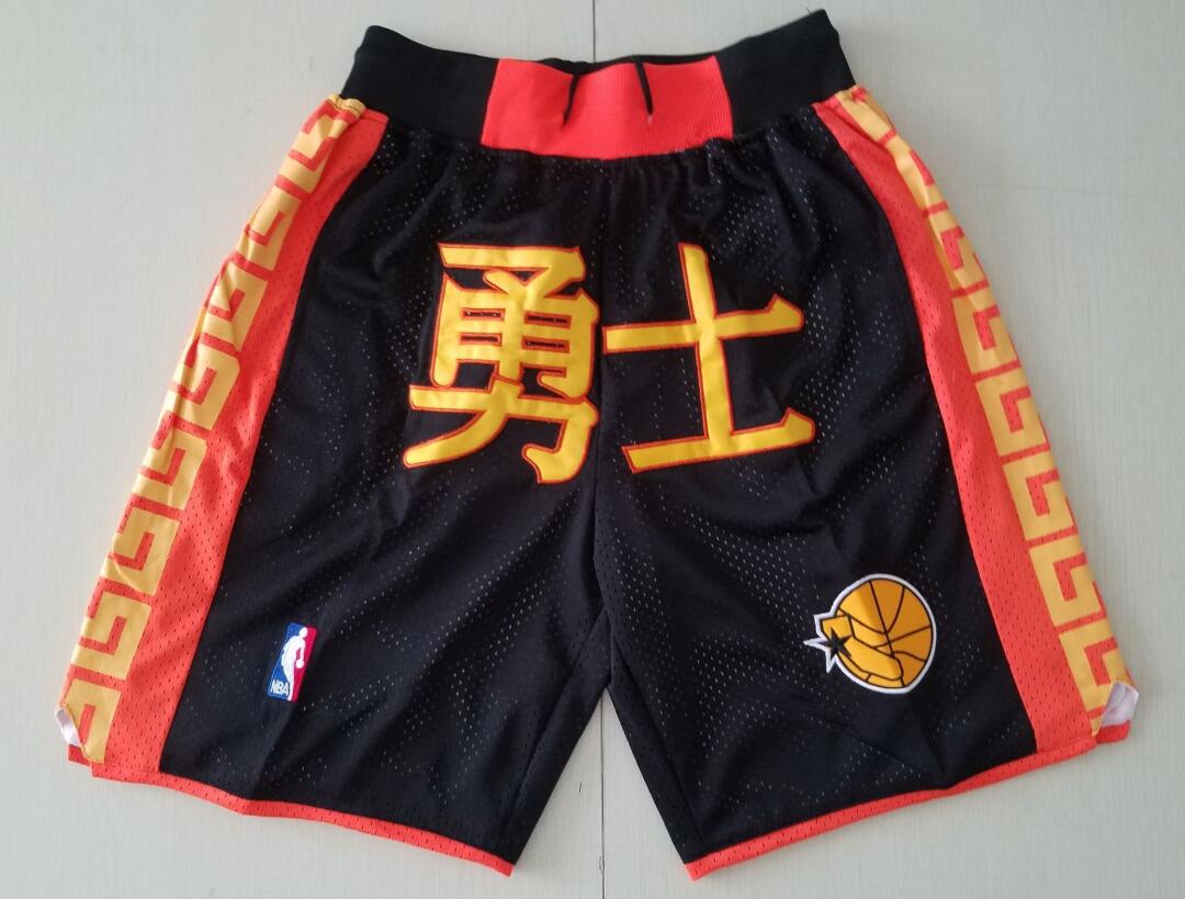 Warriors Shorts Chinese New Year Shorts All Stitched