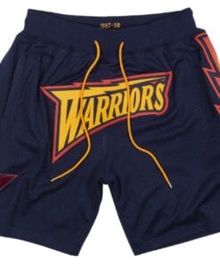 Warriors Shorts Navy All Stitched