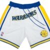Warriors White Shorts