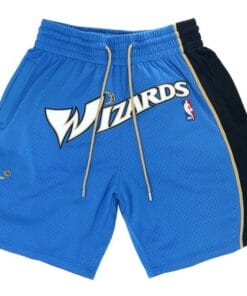 Wizards Blue Shorts All Stitched