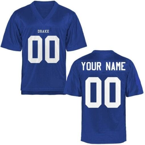 Drake Bulldogs Custom Jersey Football Blue