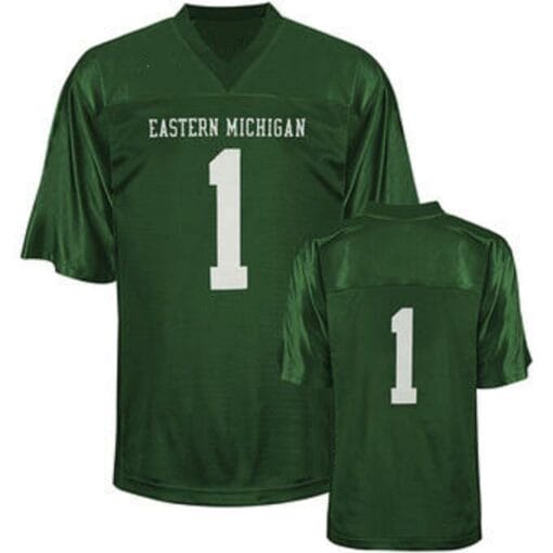 Eastern Michigan Custom Jersey Football Green