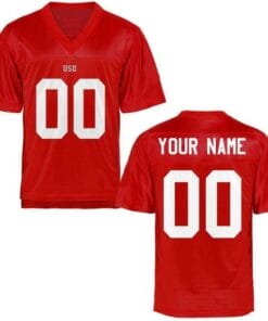 South Dakota Custom Jersey Style Football NCAA Red