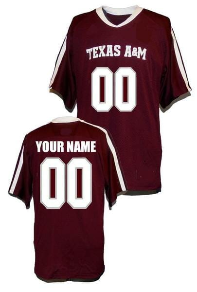 Custom Texas A&M Aggies Jersey Football Jersey Style 1