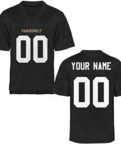 Vanderbilt Commodores Custom Jersey Football Black