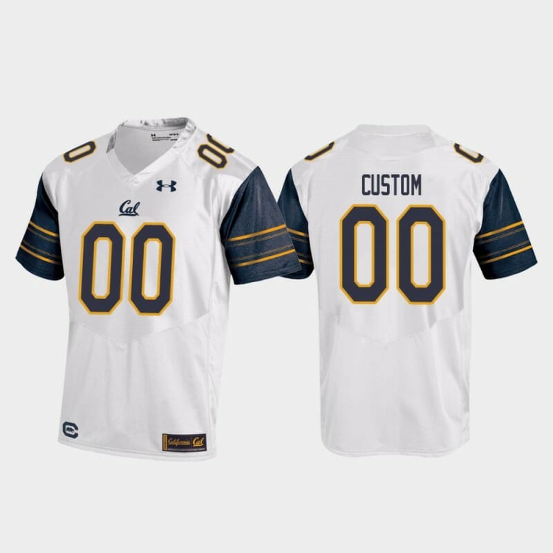 California Golden Bears Custom Football Jersey Name and Number College Replica Under Armour White