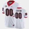 Custom Georgia Bulldogs Jersey White College Football Away Game