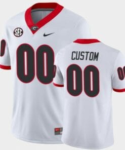 Custom Georgia Bulldogs Jersey White College Football Away Game