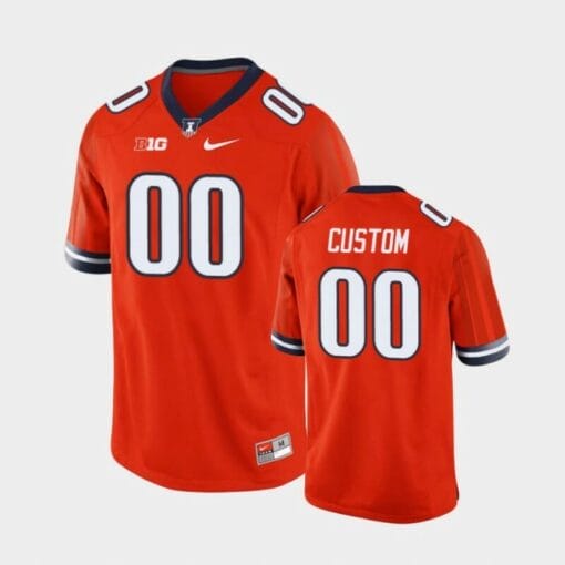 Custom Illinois Fighting Illini Jersey Name and Number Orange College Football Jersey