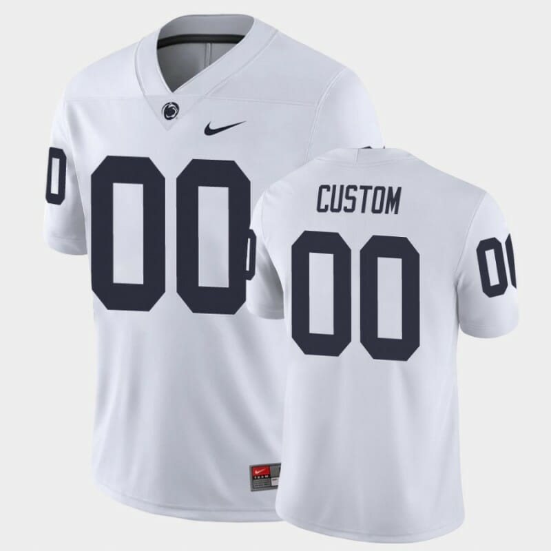 Custom Penn State Jersey Name and Number White College Football Game Jersey