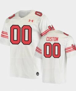 Custom Utah Utes Jersey Name and Number Under Armour White Throwback Replica Jersey