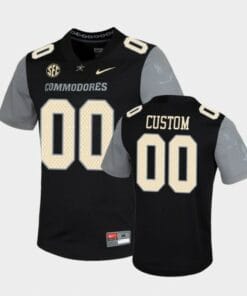 Custom Vanderbilt Commodores Jersey Name and Number Black Untouchable Game Jersey